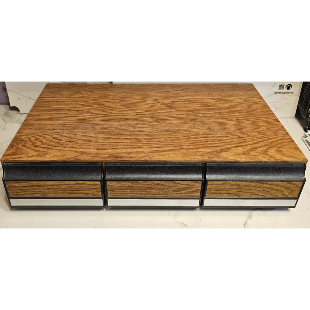 Faux Wood 36 VHS Tape 3 Drawer Storage Case (25 1/4" x16") Walmart Brand